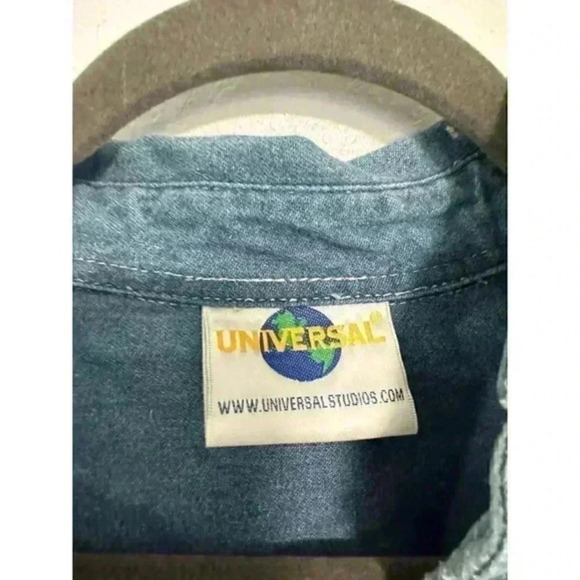 Vintage Disney Store Mickey Cintas Employee Uniform Denim Button Down Shirt sz M - Picture 5 of 6